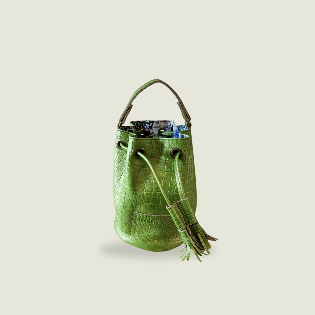 Kadiki Bag - Green Croc Metallic Leather