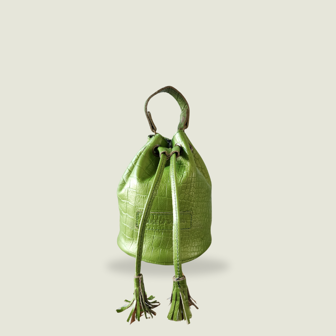 Kadiki Bag - Green Croc Metallic Leather