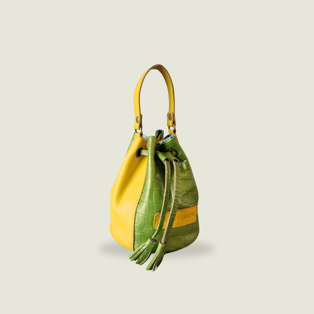 Kadiki Bag - Two Toned Green/Yellow Leather