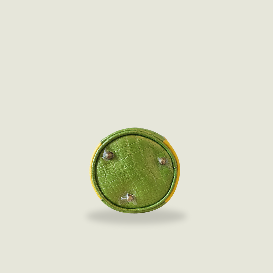 Kadiki Bag - Two Toned Green/Yellow Leather