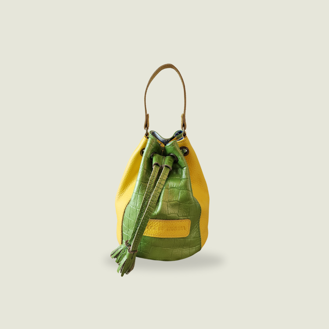 Kadiki Bag - Two Toned Green/Yellow Leather
