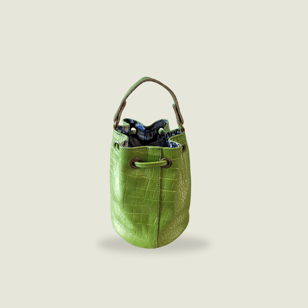 Kadiki Bag - Green Croc Metallic Leather