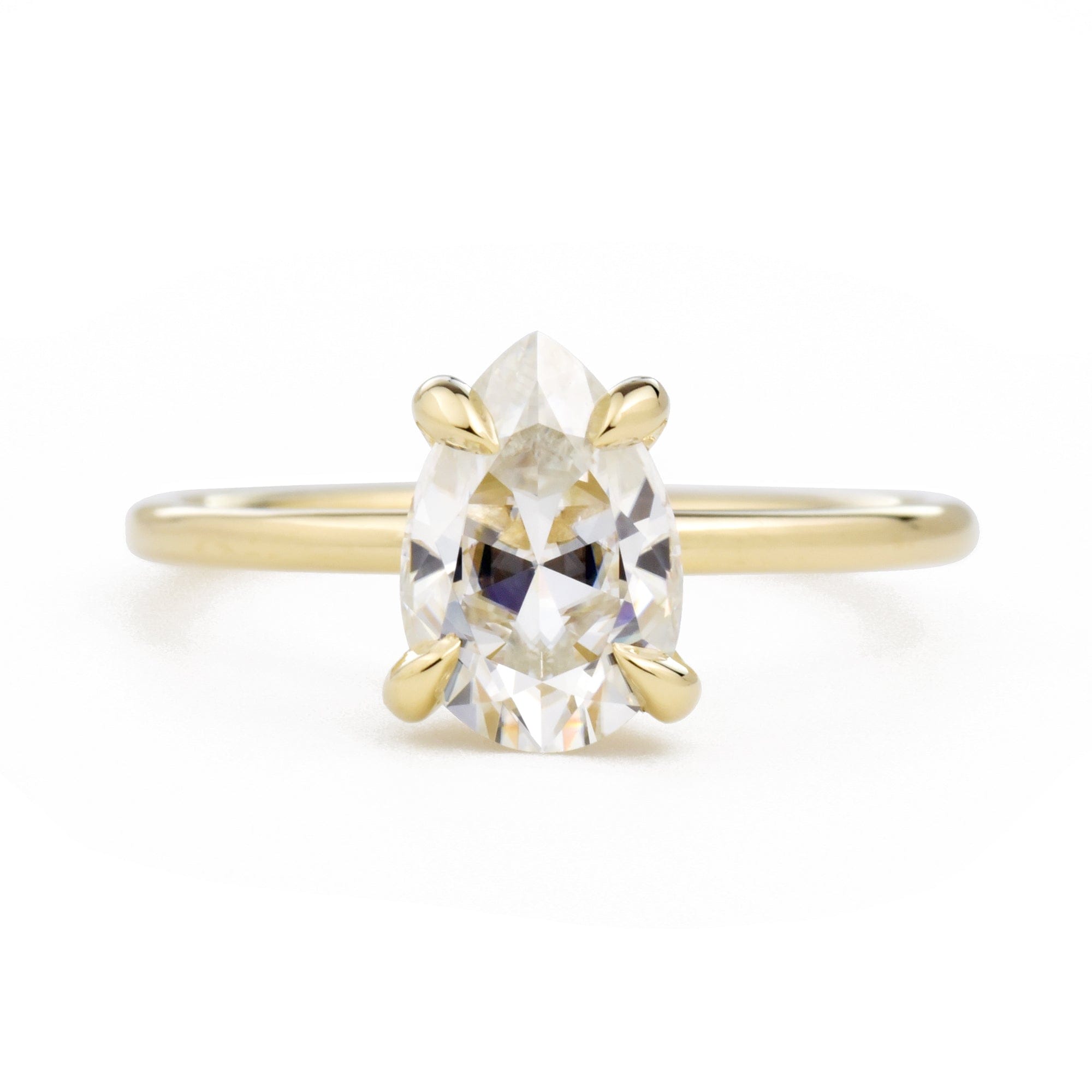 Vera Pear Moissanite Solitaire Engagement Ring