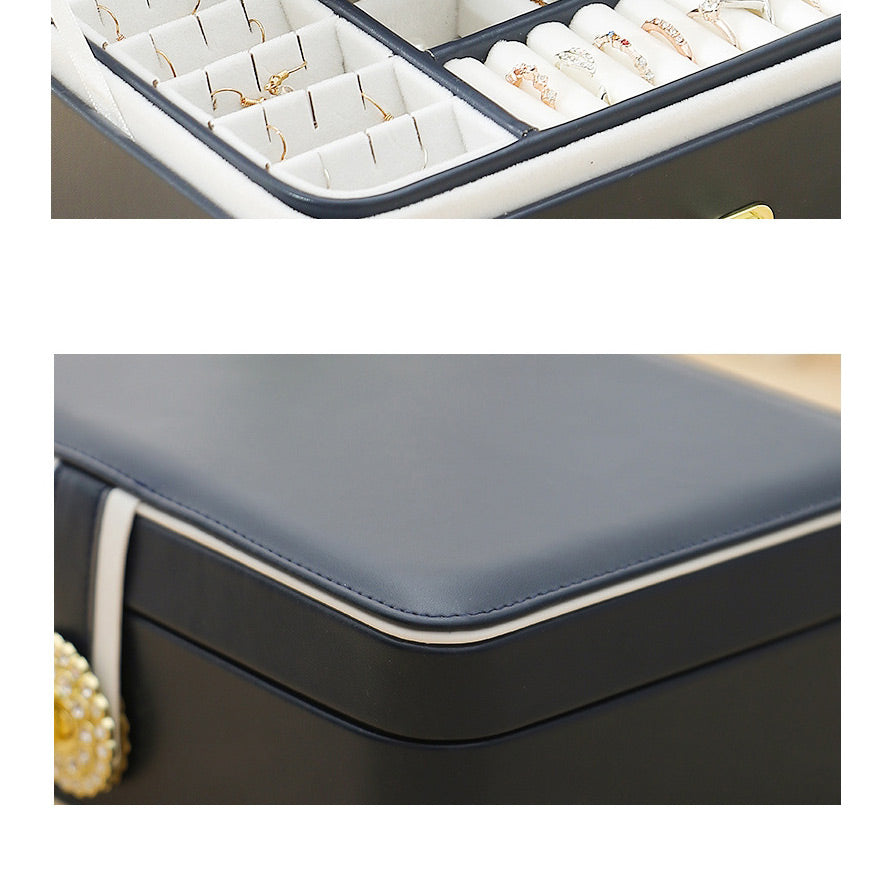 Navy Blue Jewelry Case