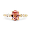 1.46ct Zara Oval Peach GIA-Certified Sapphire & Diamond Engagement Ring