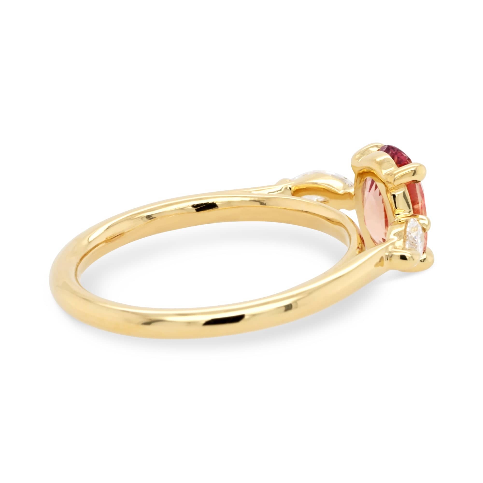 1.46ct Zara Oval Peach GIA-Certified Sapphire & Diamond Engagement Ring