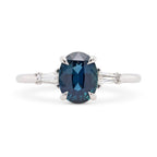 1.81ct Zara Oval Blue Sapphire & Diamond Engagement Ring