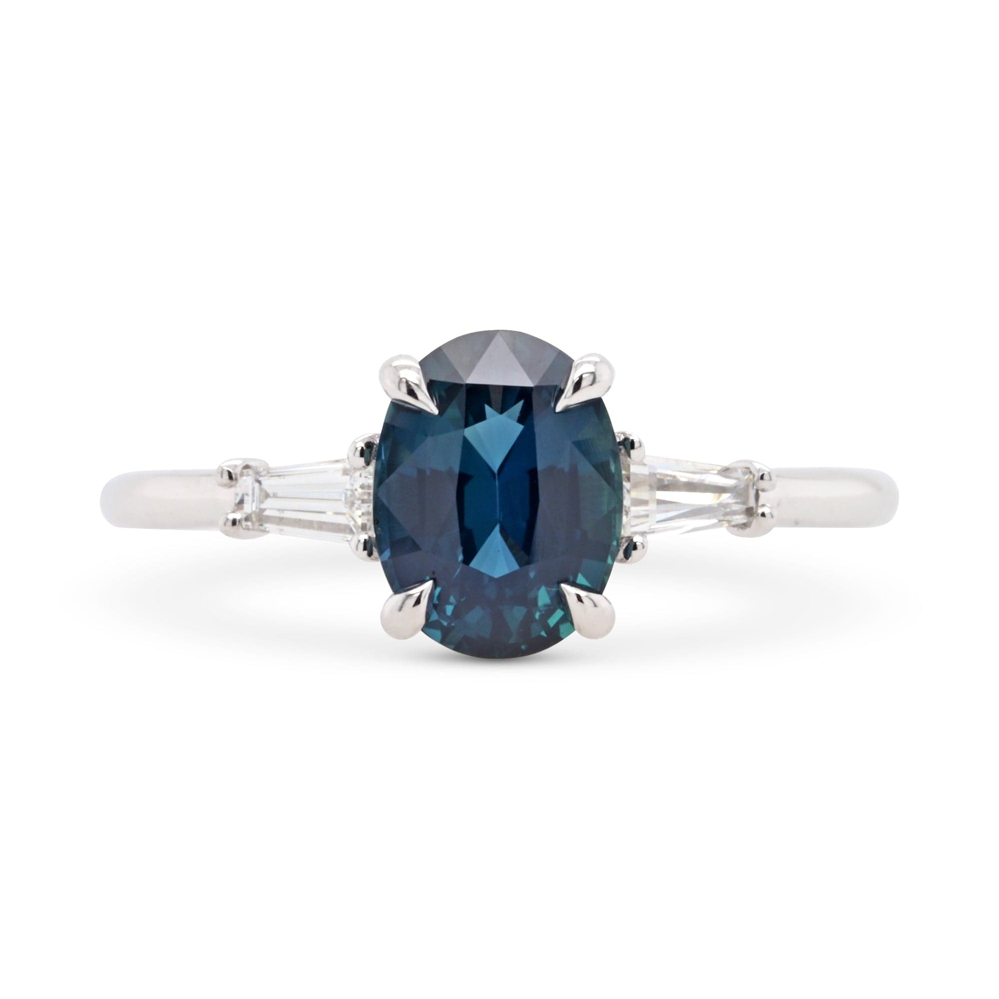 1.81ct Zara Oval Blue Sapphire & Diamond Engagement Ring