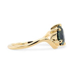 1.59ct Venus Pear Teal Sapphire & Diamond Engagement Ring