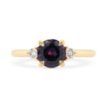 1.16ct Zara Round Plum Sapphire & Diamond Engagement Ring