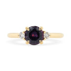 1.16ct Zara Round Plum Sapphire & Diamond Engagement Ring