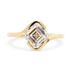 1.96ct Carmen Asscher Cut Lab Grown Diamond Engagement Ring