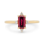 1.01ct Roma Merlot Red Sapphire Compass Diamond Ring