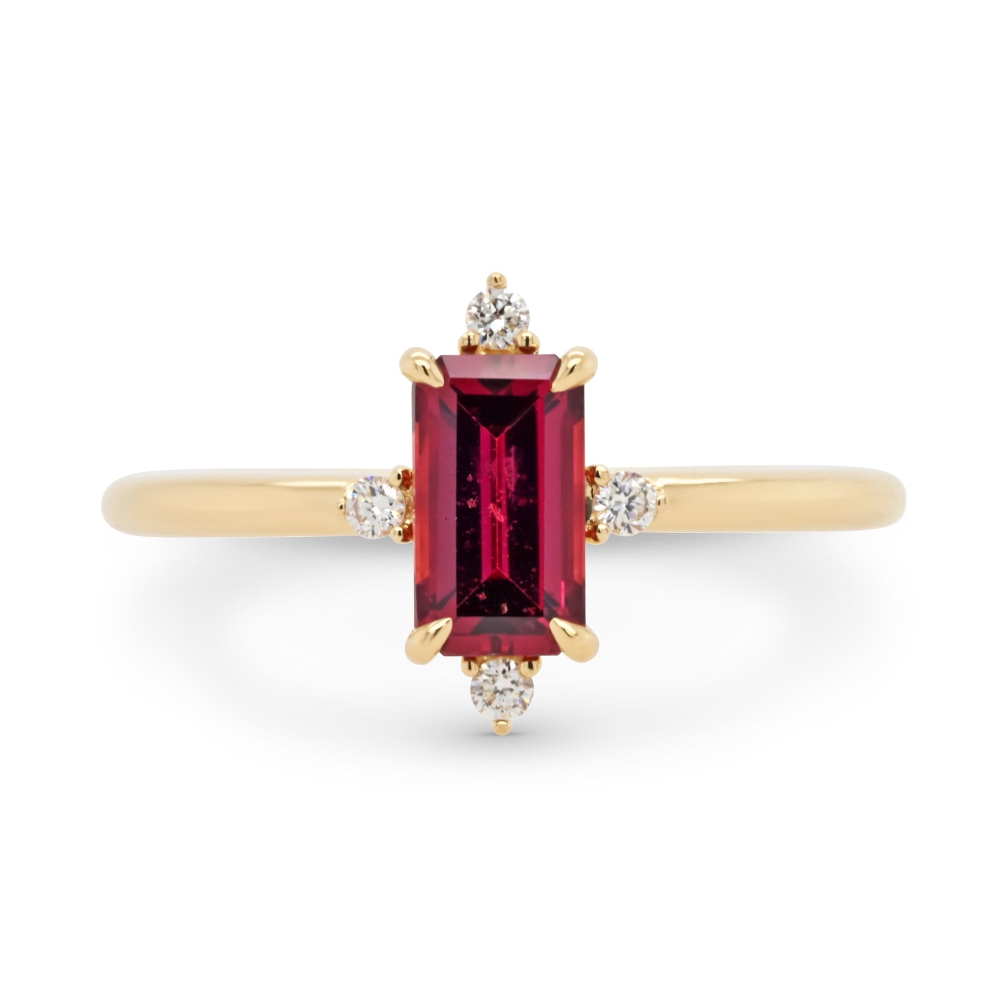 1.01ct Roma Merlot Red Sapphire Compass Diamond Ring