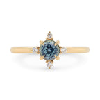 0.78ct Roma Blue Montana Sapphire Compass Diamond Ring