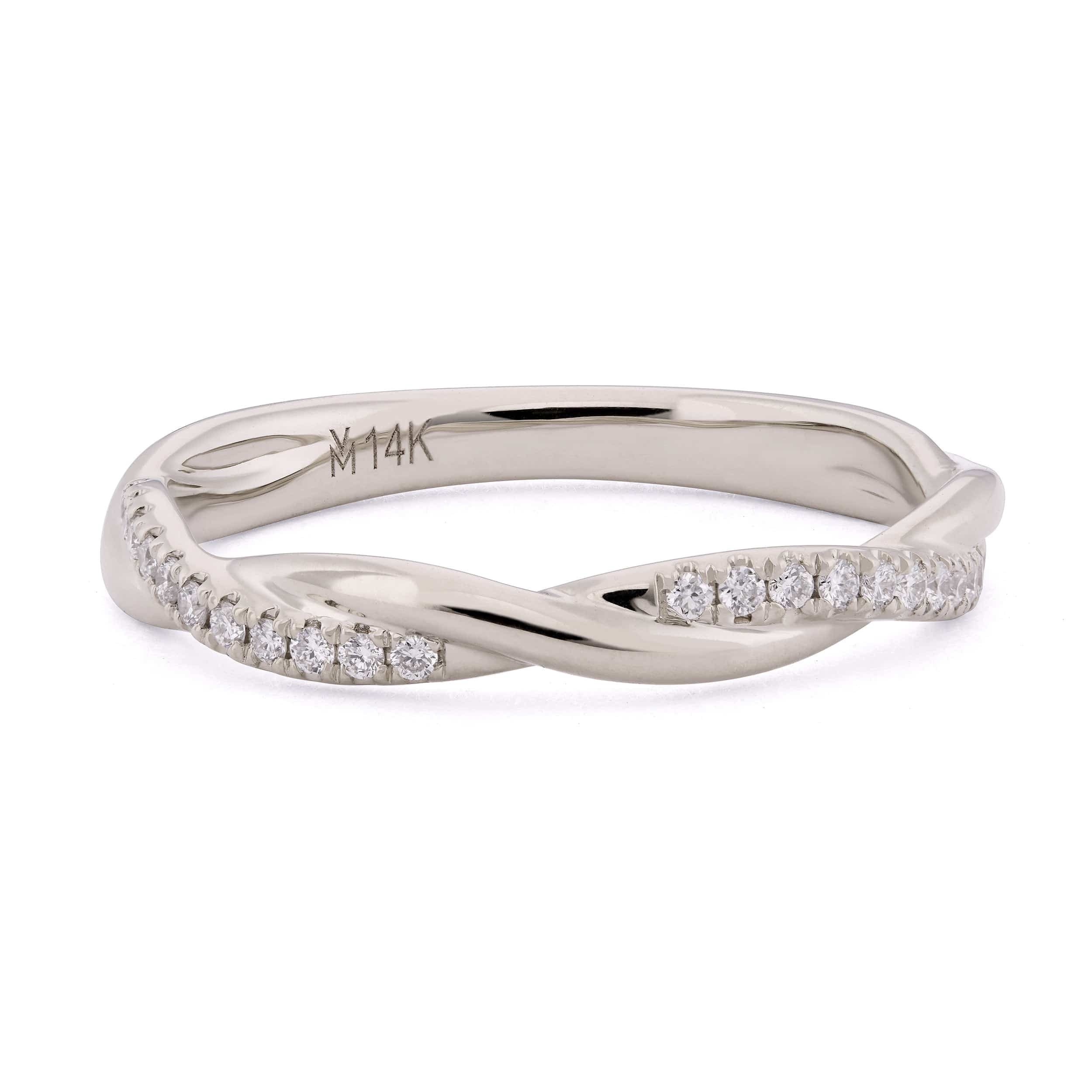 Diamond Rope Wedding Band