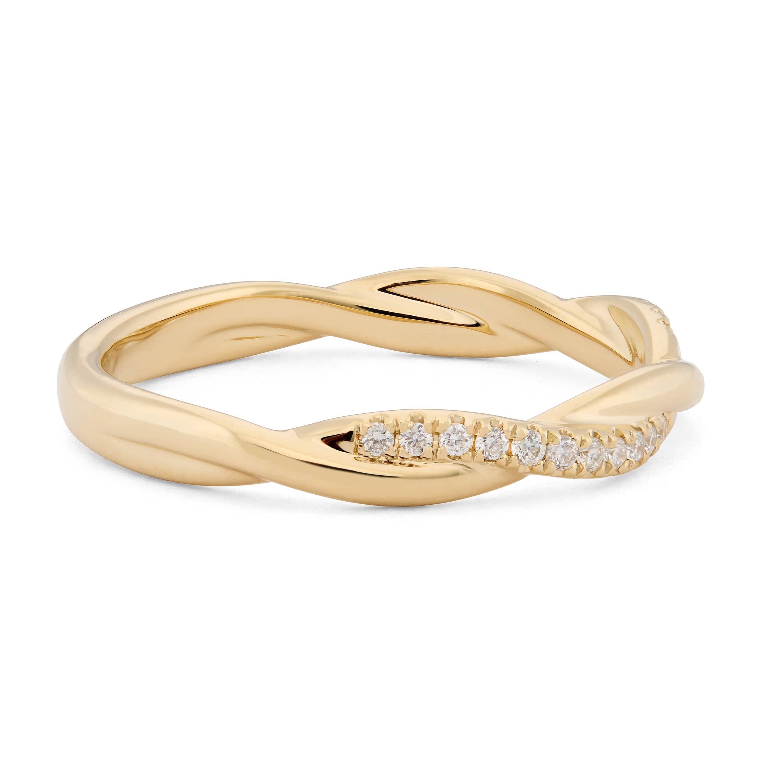Diamond Rope Wedding Band