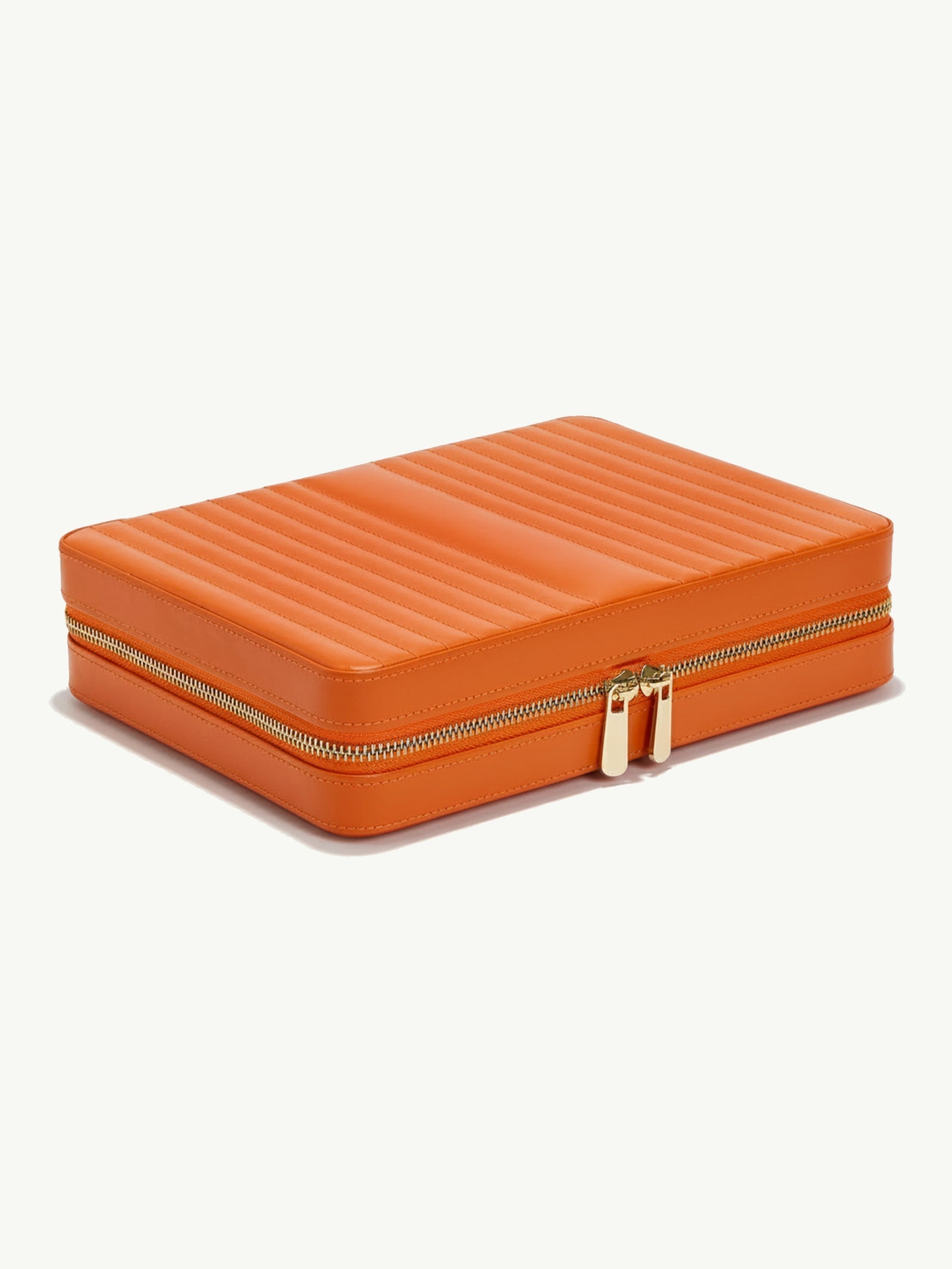 Maria Large Jewelry Zip Case, Tangerine