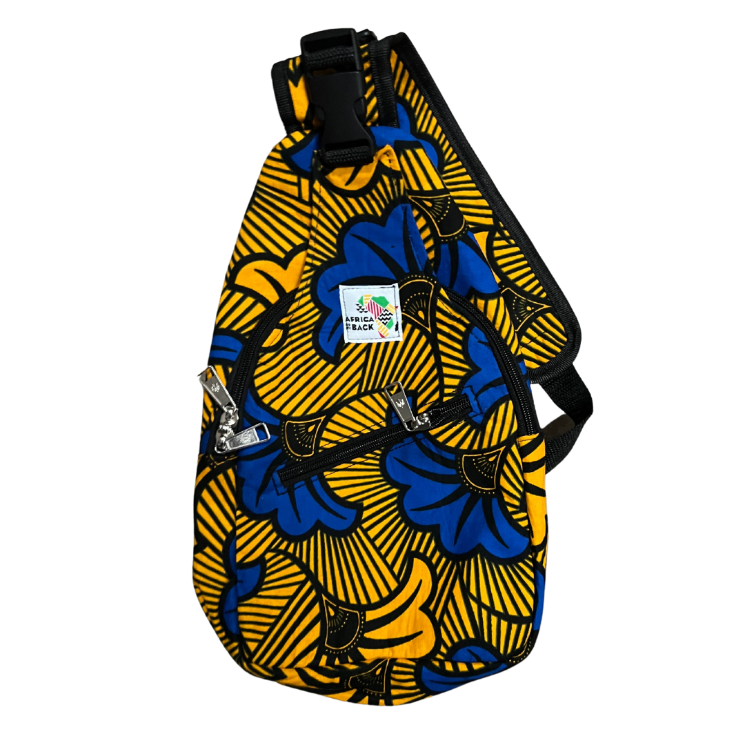 Yellow and Blue Wedding Flower Crossbody Bag