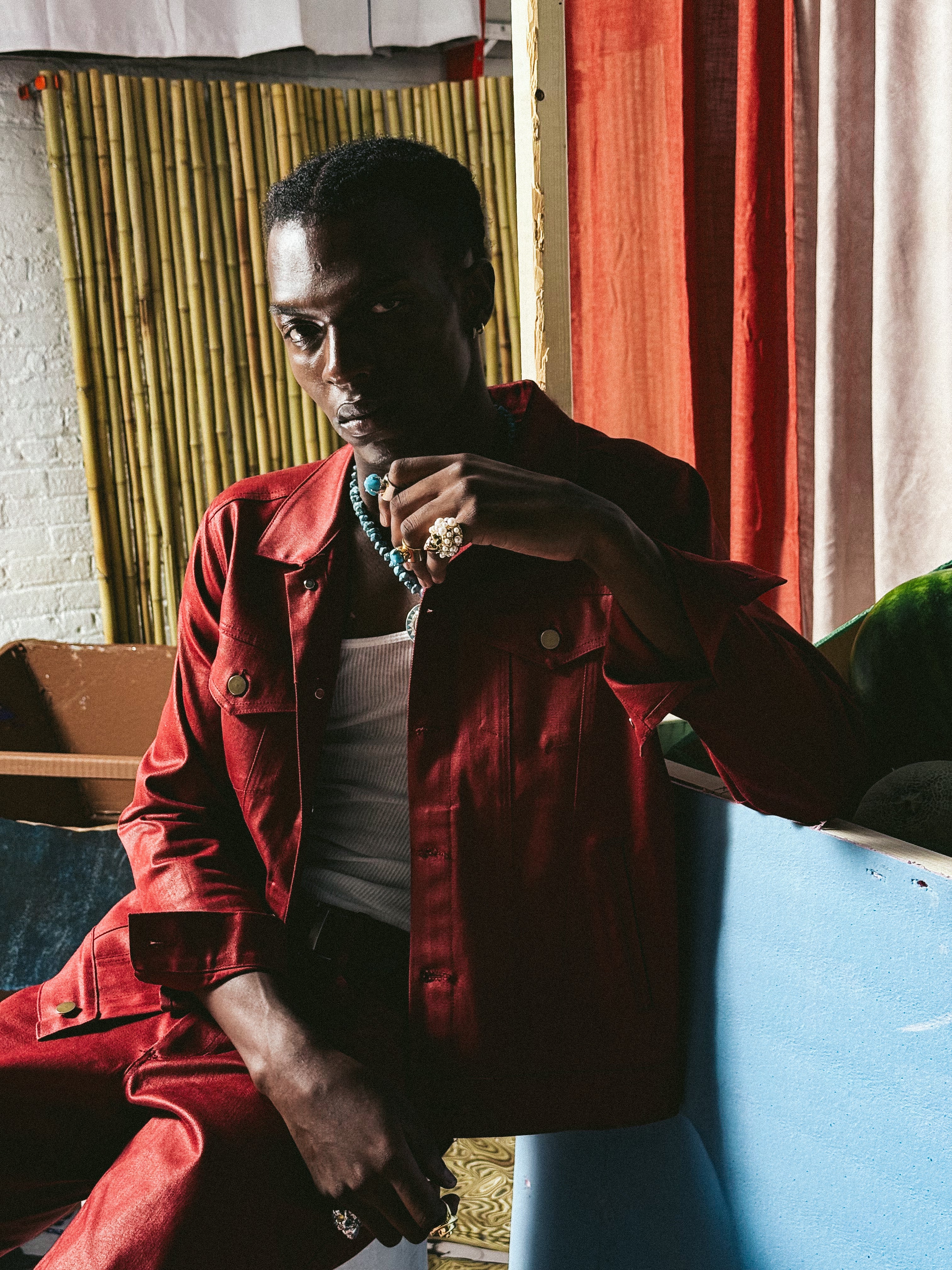 Reava Pendant | Goddess Mask, Chalcedony & Turquoise