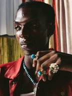 Lilly Ring | Sugarloaf Turquoise in White Rhodium