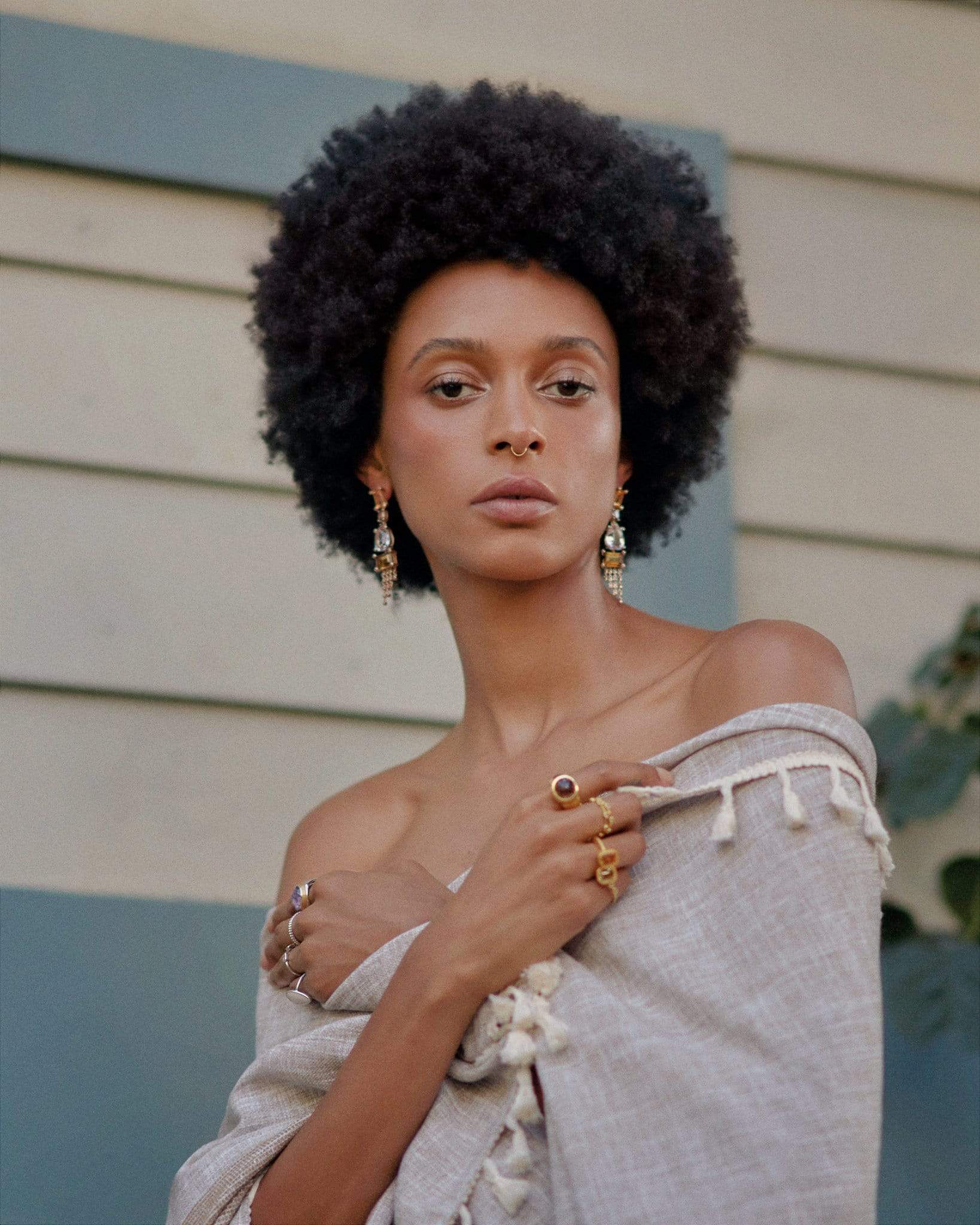 Desert Drip Dangle Earring in Rose Gold