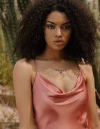 Heart Movement Necklace in White Rhodium with Smokey Quartz - 1 Left