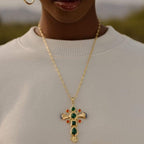 Dynasty Cross Pendant in Gold