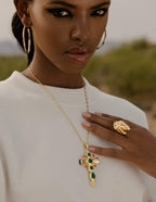Dynasty Cross Pendant in Gold