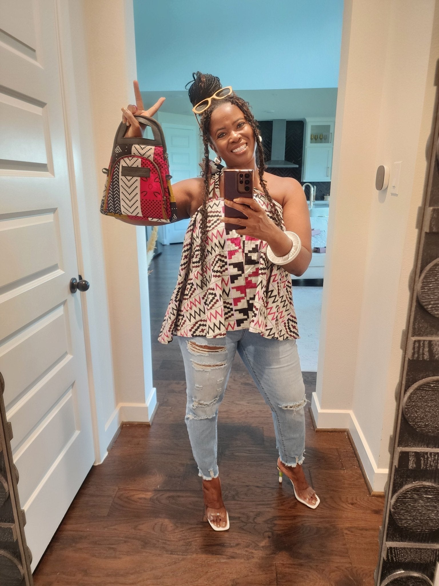 Alpha Mini Clutch - Sikasso Red