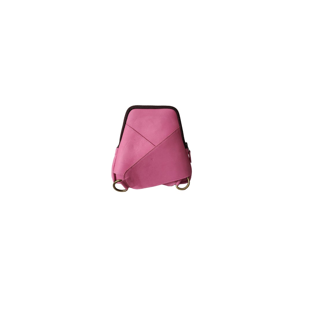 Alpha Belt/Crossbody Bag - All Leather Exterior - Pink