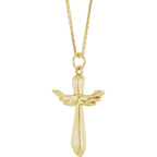 Angel Wings Cross Necklace 14k Gold