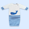 Whale Knitted Baby Gown