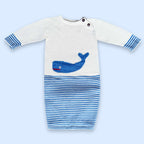 Whale Knitted Baby Gown