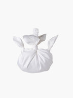 Bamboo silk baby furoshiki bridal handbag in white