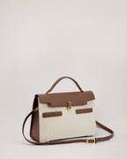 ARIA - Canvas & Cognac Leather