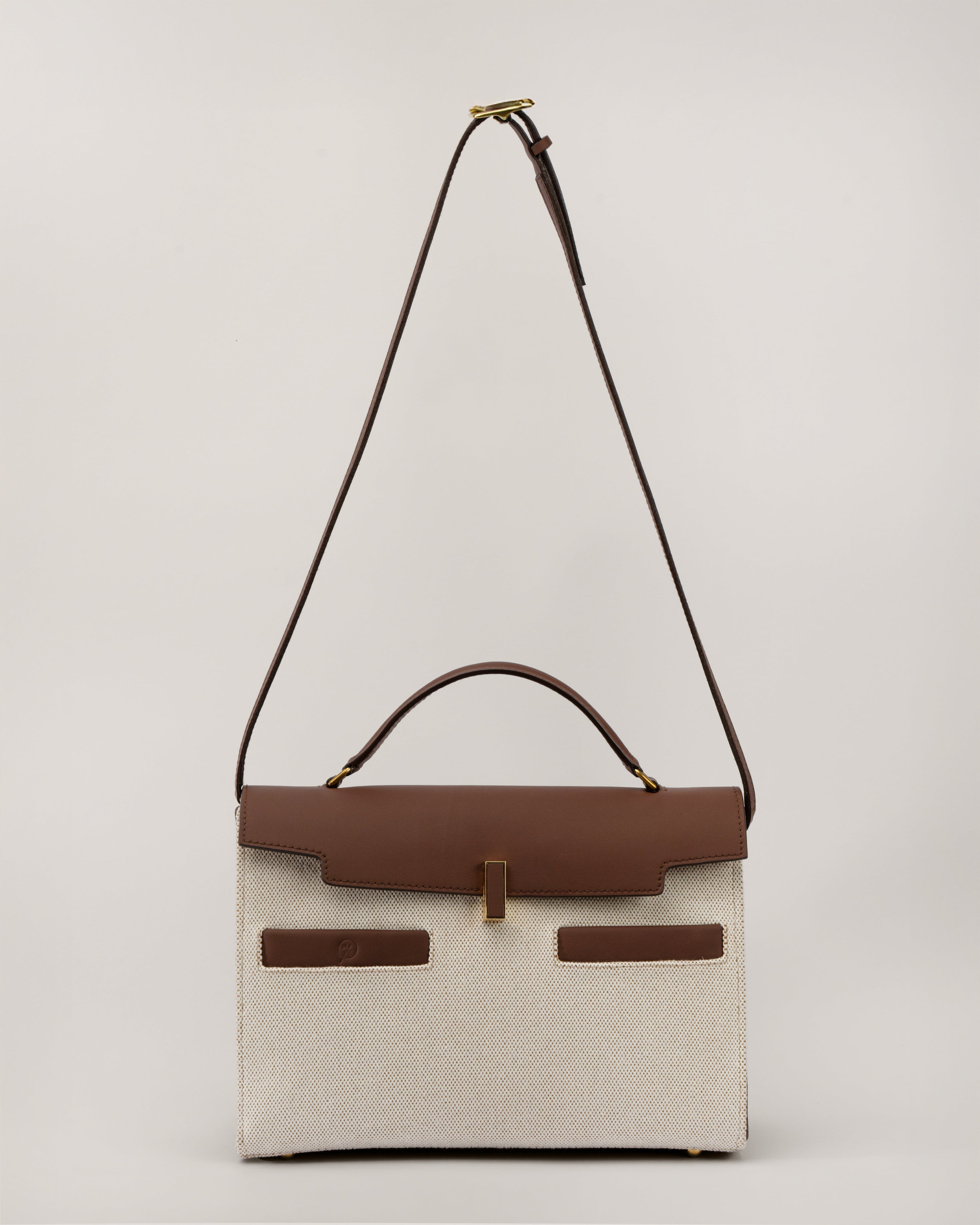 ARIA - Canvas & Cognac Leather