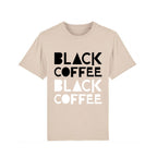 Black Coffee Two Color Cream T-Shirt