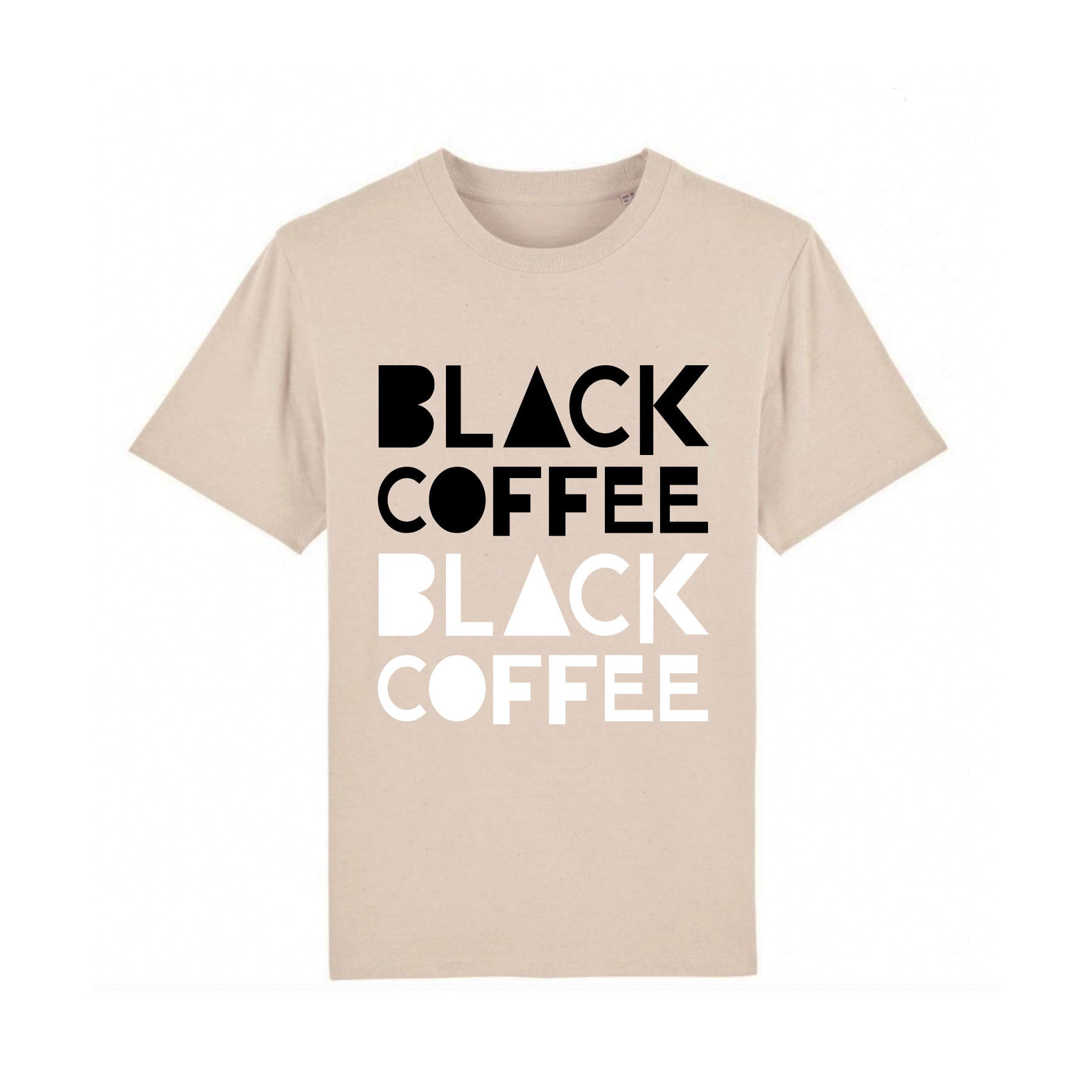 Black Coffee Two Color Cream T-Shirt