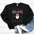 Black Santa Christmas Sweater - Black Guy Christmas Sweater - Unisex