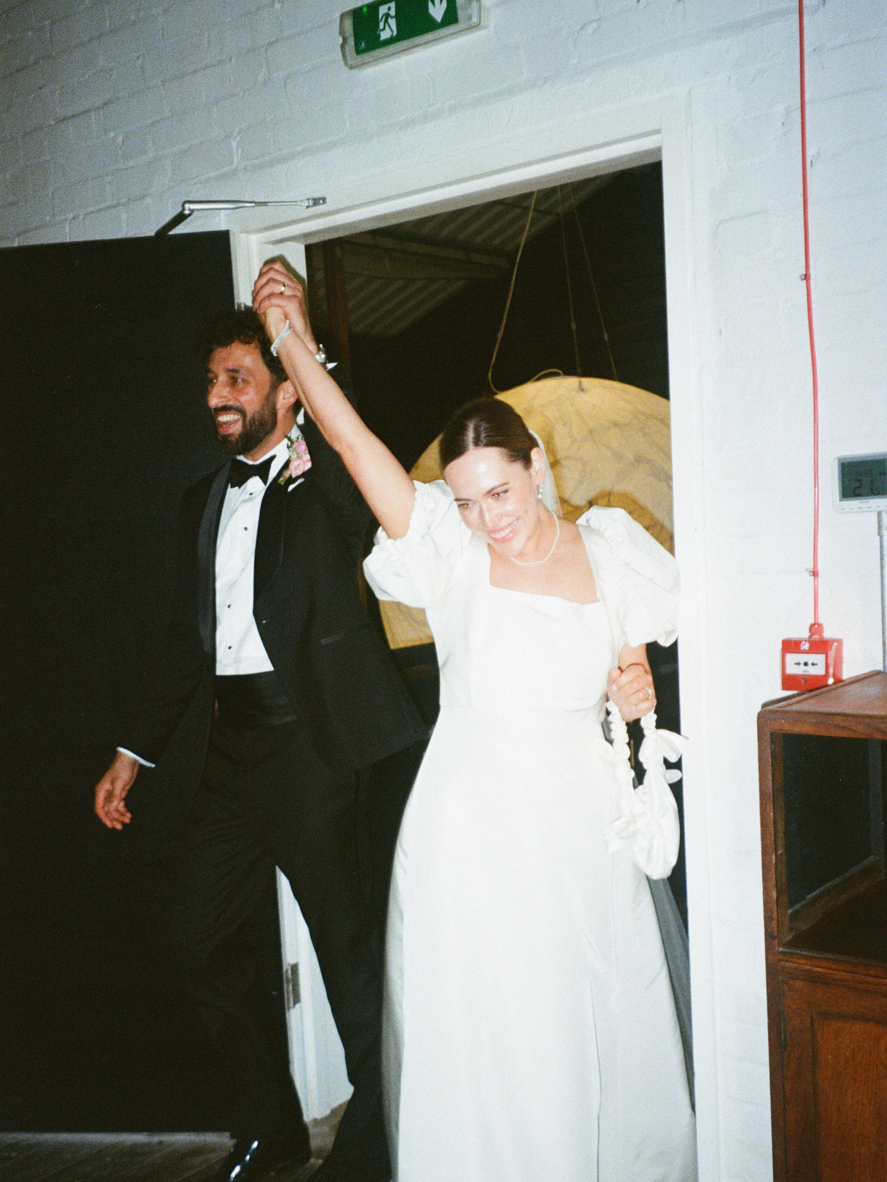 Bamboo silk bridal furoshiki handbag in white