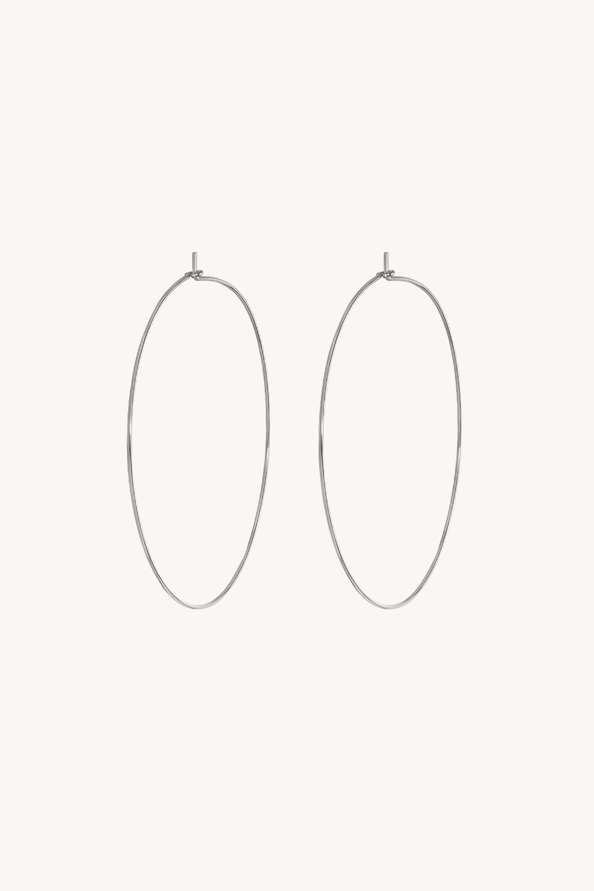 Large Silver Hoop Earrings