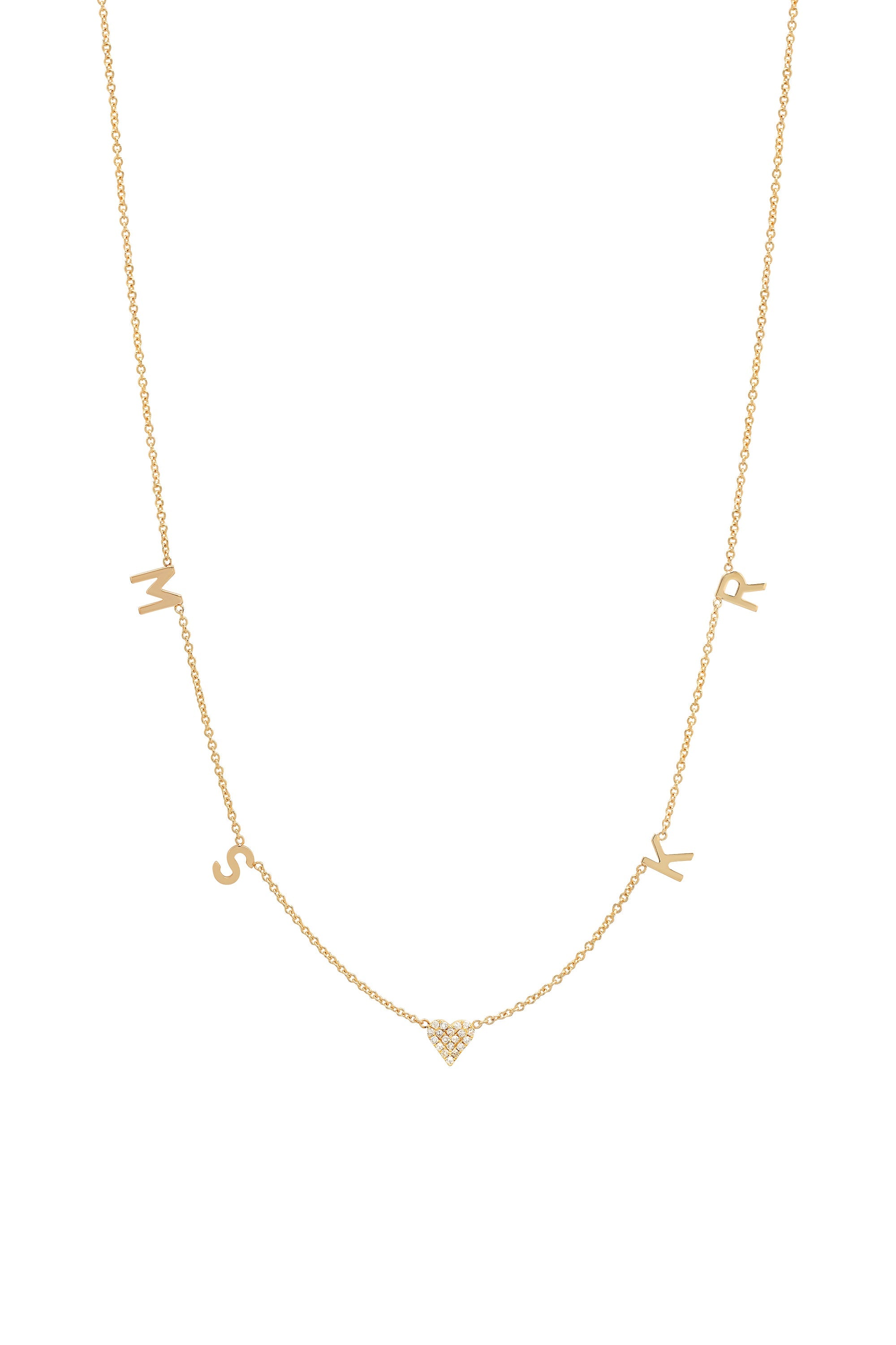 Add A Diamond Heart to your Custom Necklace