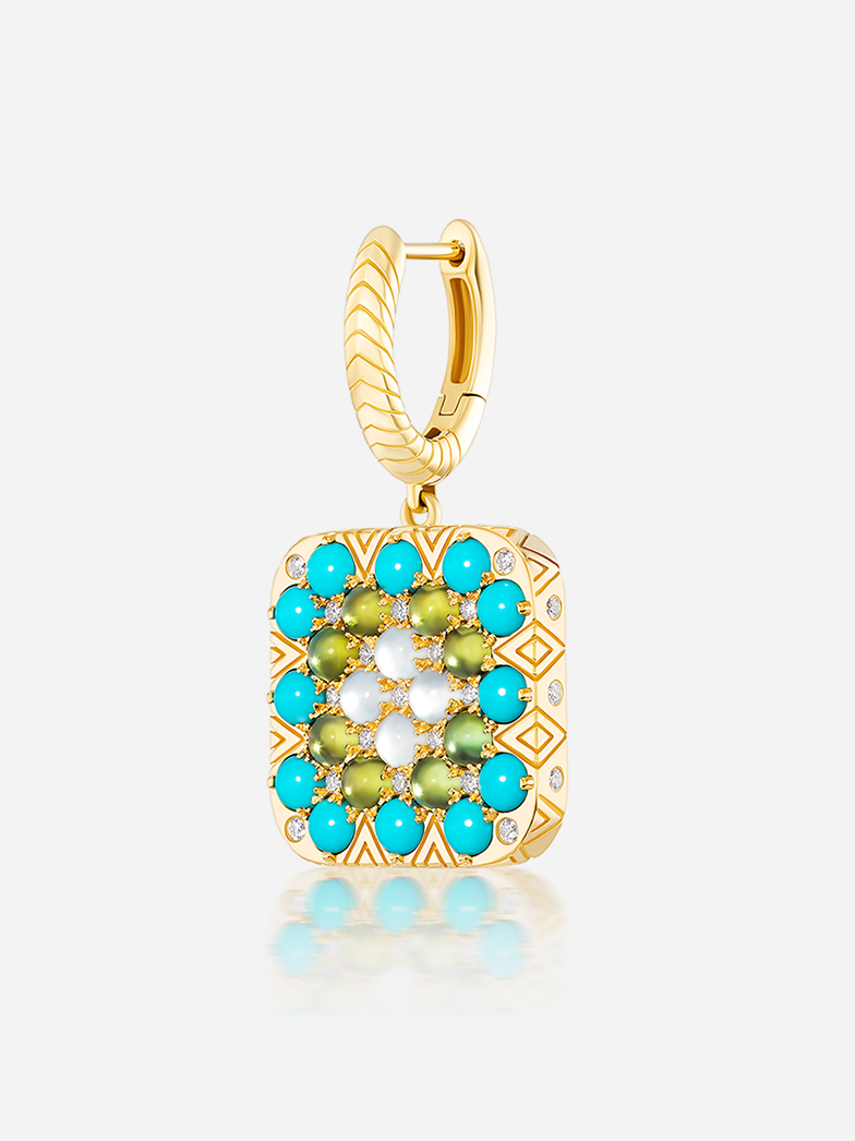 Granny Squares "Esther" Drop Huggie