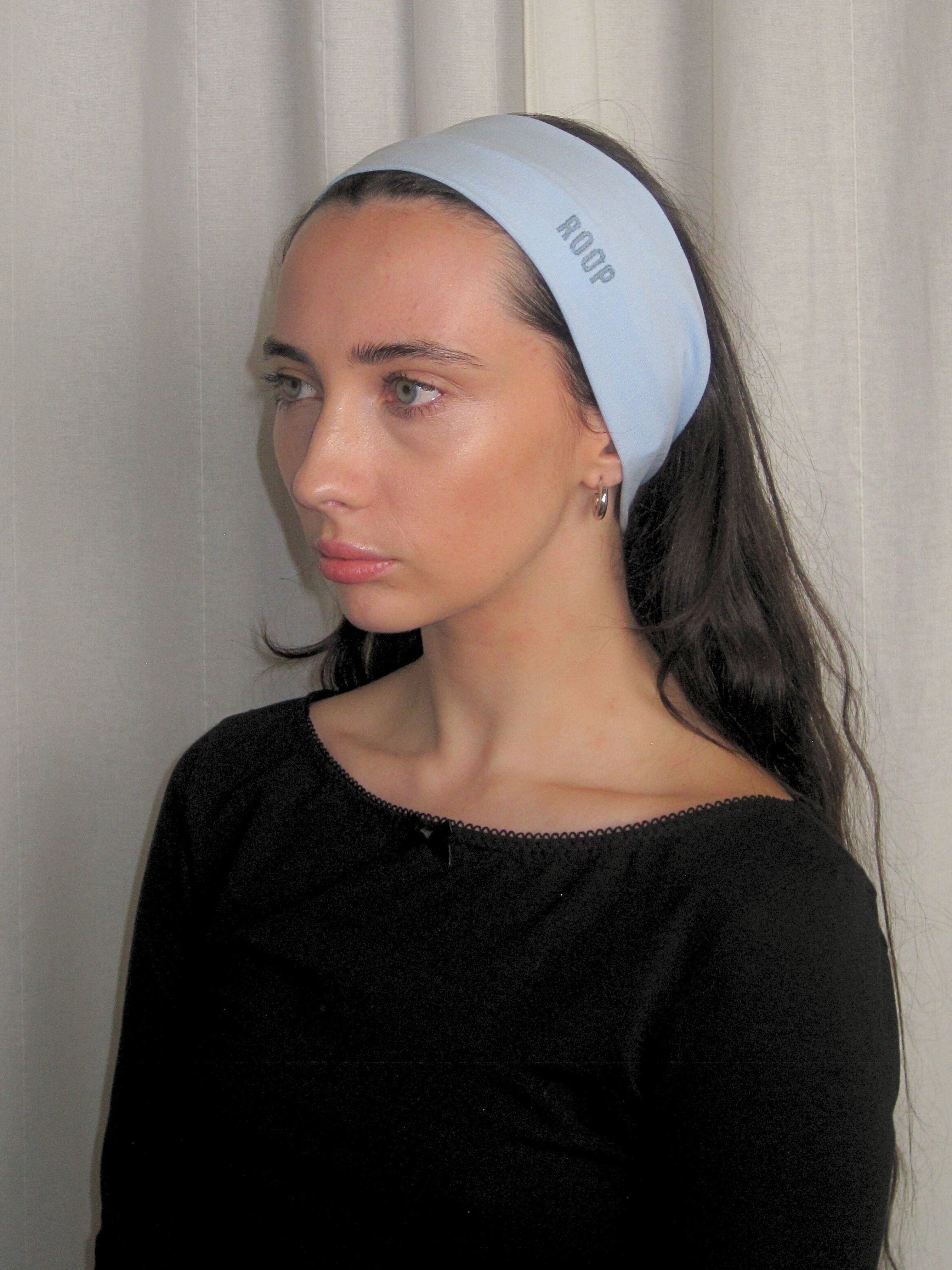 Jennifer headband in Evie Joynes baby blue