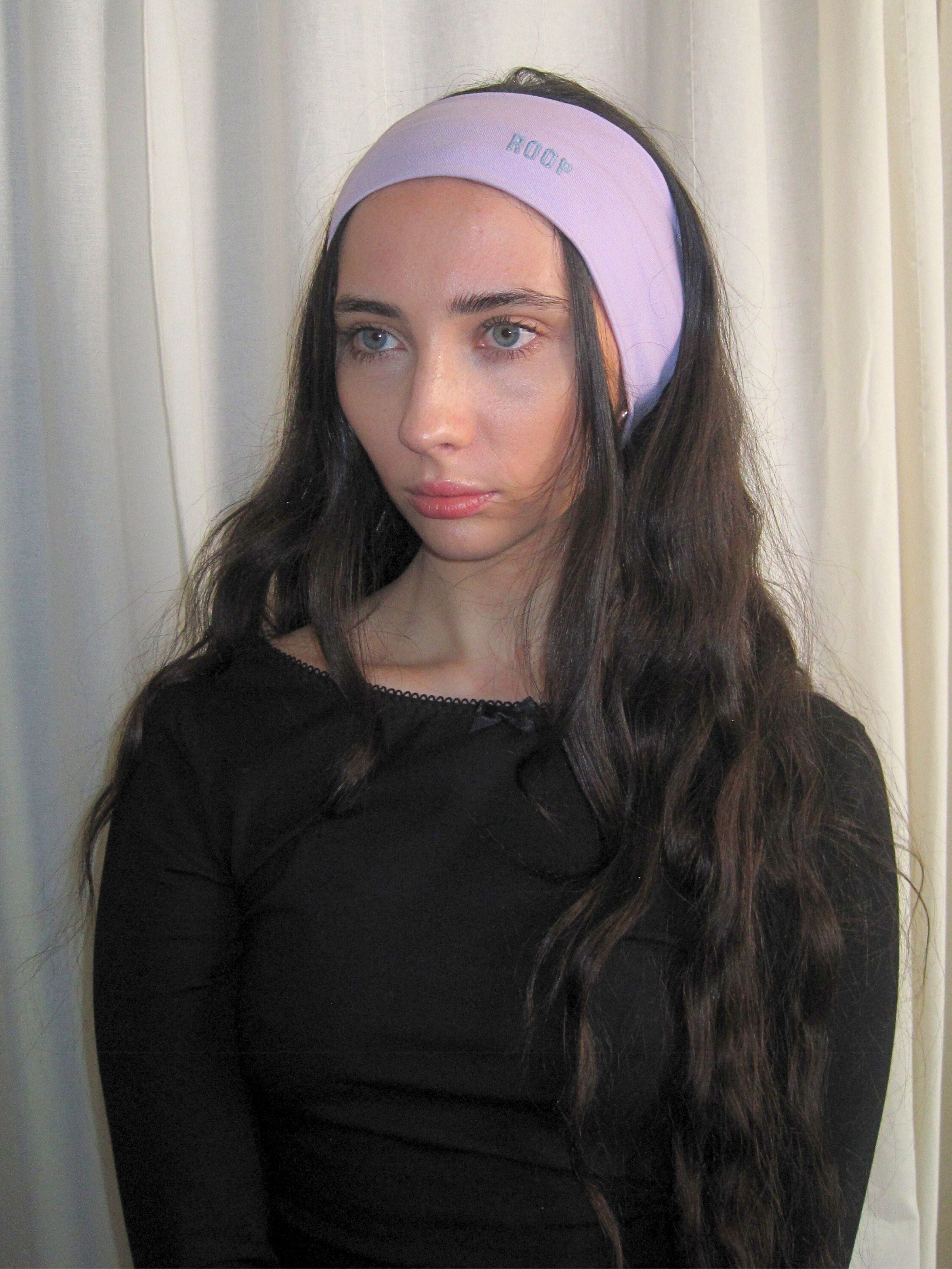 Jennifer headband in Evie Joynes lilac