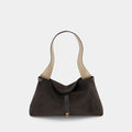 FLORENCIA PURSE - SOFT CALF SUEDE - EBONY