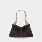 FLORENCIA PURSE - SOFT CALF SUEDE - EBONY