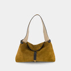 FLORENCIA PURSE - SUEDE SOFT CALF - MUSTARD BLACK