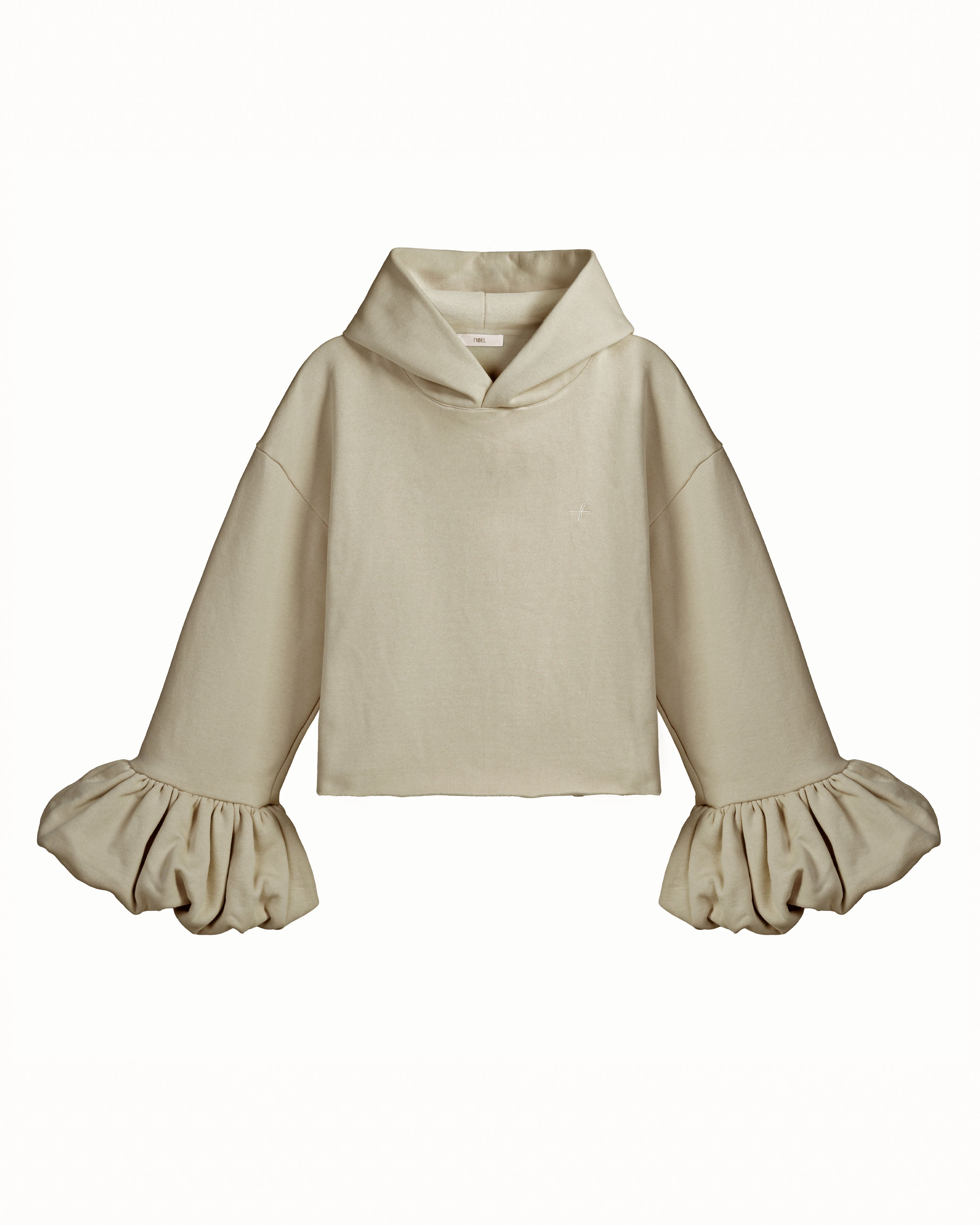 Oat Statement Sleeve Hoodie